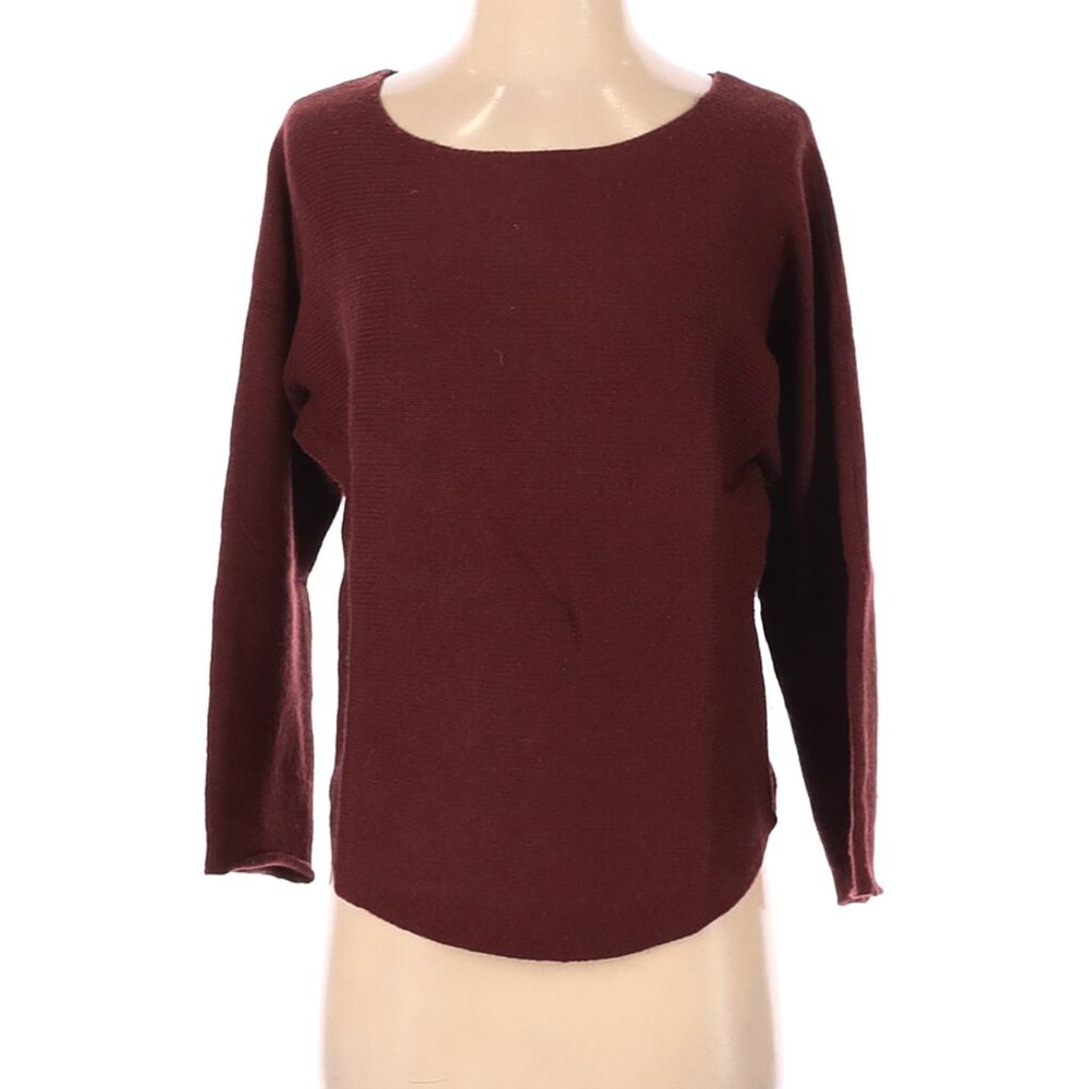 Vince Boatneck Cashmere & Wool Burgundy Maroon Sweater - Small